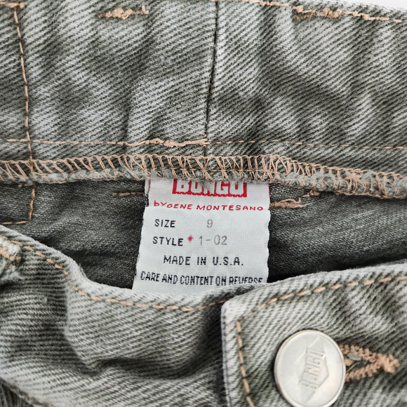 Vintage 80s Bongo High Waisted Army Green Tapered Leg Jeans 27 - Picture 6 of 10